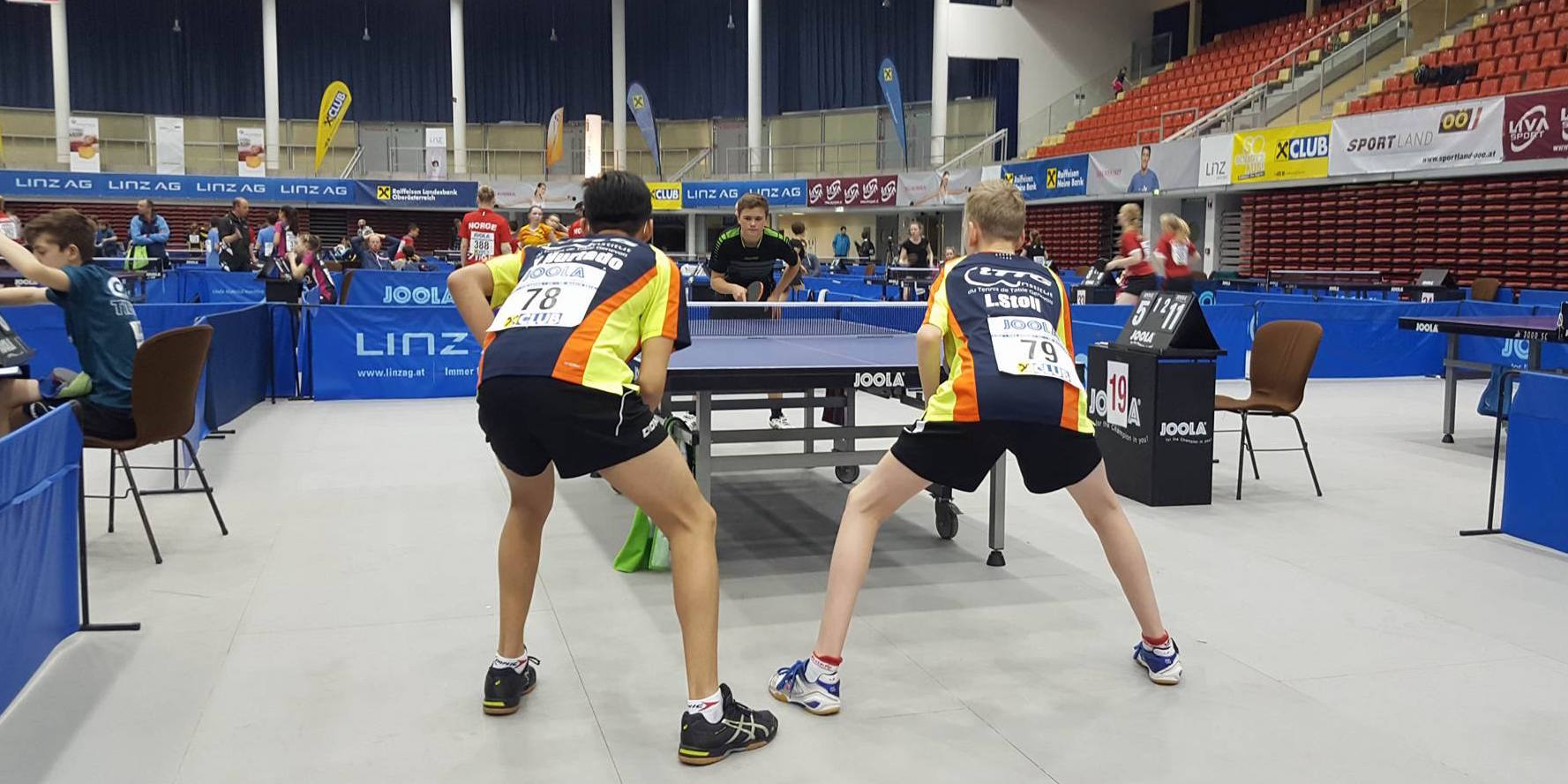 Les deux joueurs ITTG, Yardel Hurtado et Loïc Stoll, lors du tournoi international de Linz